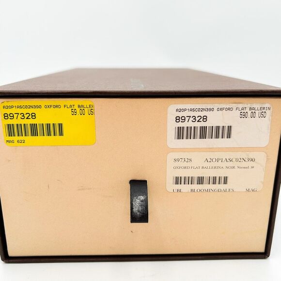 Louis Vuitton Black Leather Monogram Flats LV Size 39, 9 - Picture 13 of 13